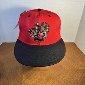Vintage 90's Portland Beavers Twins MILB Pro Line Fitted Hat 7 1/4 Deadstock